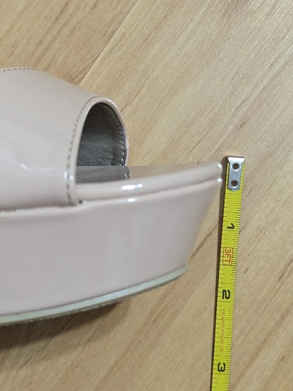 New Michael Antonio Nude Patent Amus Wedges Size 7.5 - Picture 7 of 8